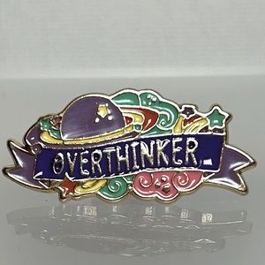 Overthinker lapel pin